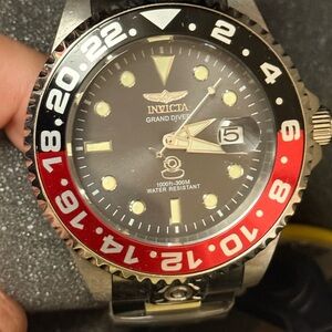 Invicta Silver Watch with Yellow Tag